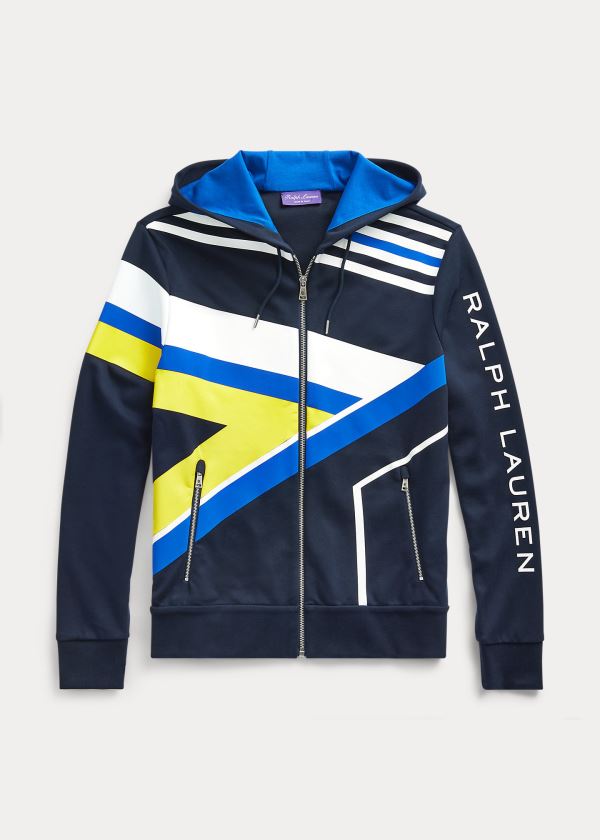 Bluza z Kapturem Ralph Lauren Interlock Graphic Hoodie Męskie Granatowe Kolorowe | FHDO0218