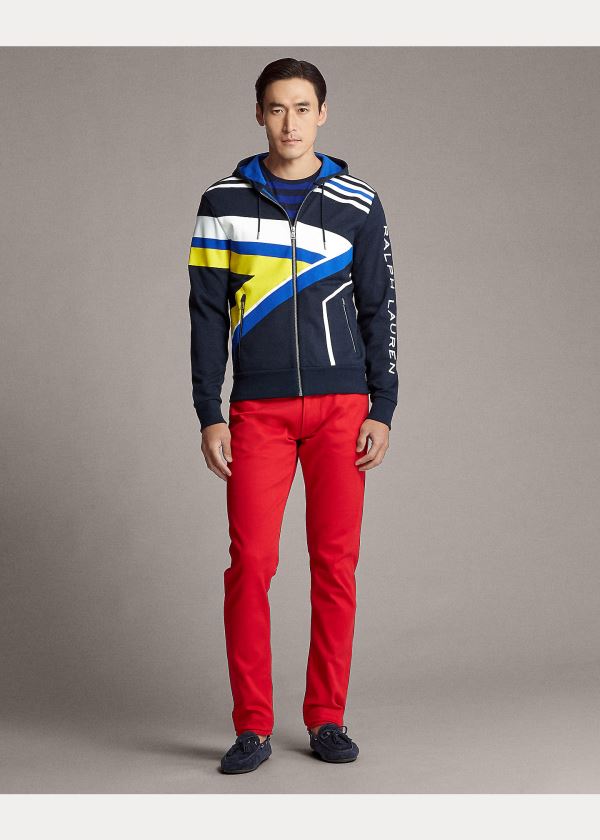 Bluza z Kapturem Ralph Lauren Interlock Graphic Hoodie Męskie Granatowe Kolorowe | FHDO0218