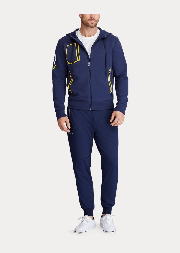 Bluza z Kapturem Ralph Lauren Performance Full-Zip Hoodie Męskie Granatowe | LASZ0631