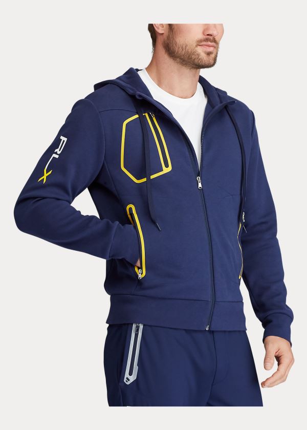 Bluza z Kapturem Ralph Lauren Performance Full-Zip Hoodie Męskie Granatowe | LASZ0631