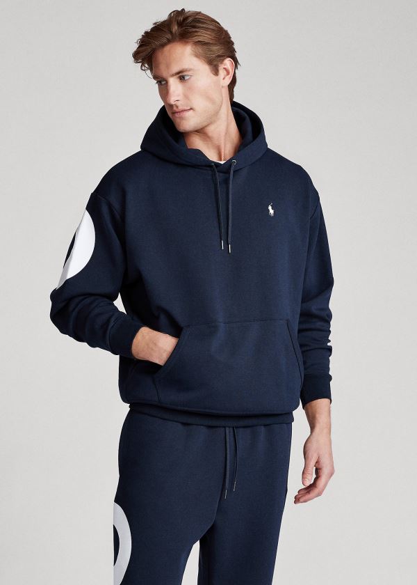 Bluza z Kapturem Ralph Lauren Polo Hoodie Męskie Granatowe Kolorowe | UYGT0697