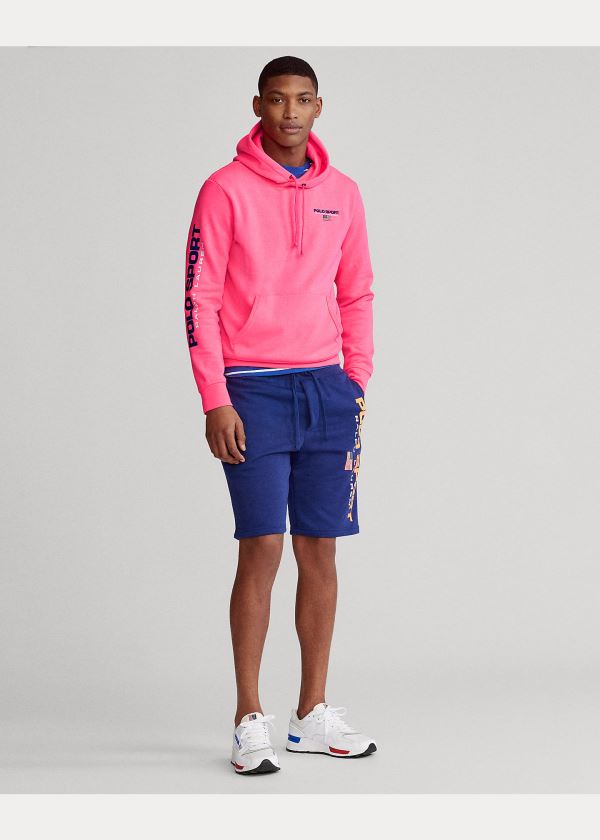 Bluza z Kapturem Ralph Lauren Polo Sport Fleece Hoodie Męskie Różowe | NVSM0471