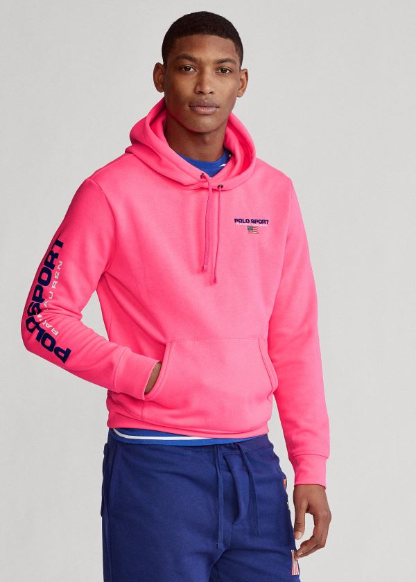 Bluza z Kapturem Ralph Lauren Polo Sport Fleece Hoodie Męskie Różowe | NVSM0471