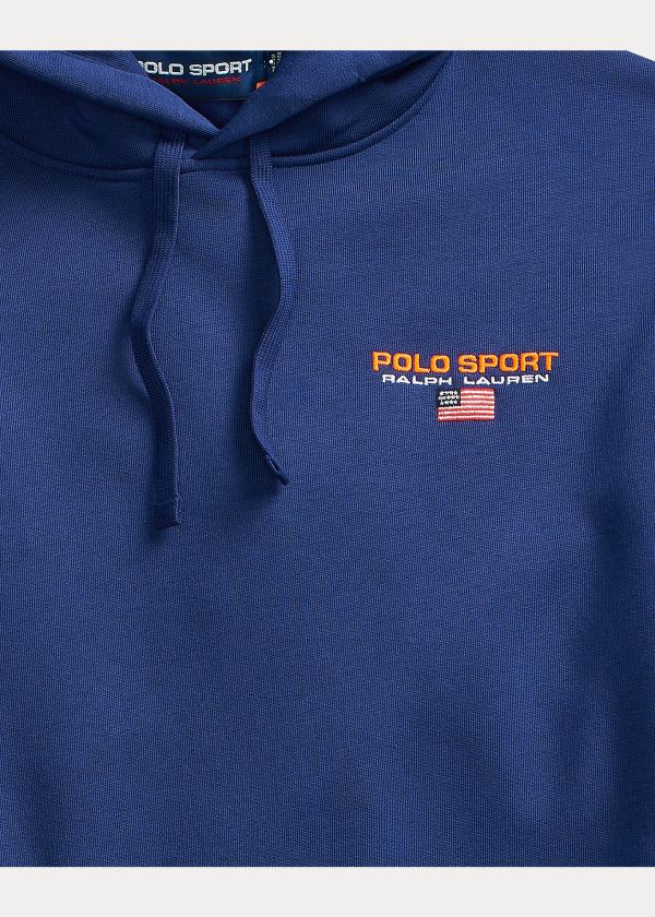 Bluza z Kapturem Ralph Lauren Polo Sport Fleece Hoodie Męskie Królewski Niebieski Niebieskie | RVKN8066