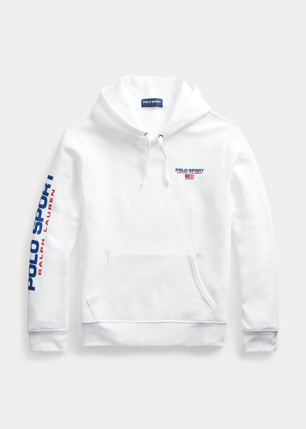 Bluza z Kapturem Ralph Lauren Polo Sport Fleece Hoodie Męskie Białe | MCOT5283