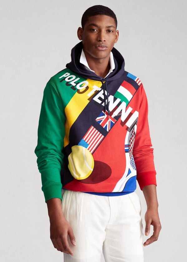 Bluza z Kapturem Ralph Lauren Polo Tennis Hoodie Męskie Kolorowe | SKGX3830