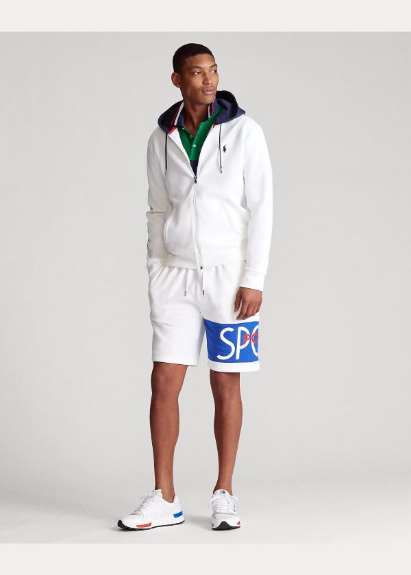 Bluza z Kapturem Ralph Lauren Polo Tennis Double-Knit Hoodie Męskie Białe | RFIV4323