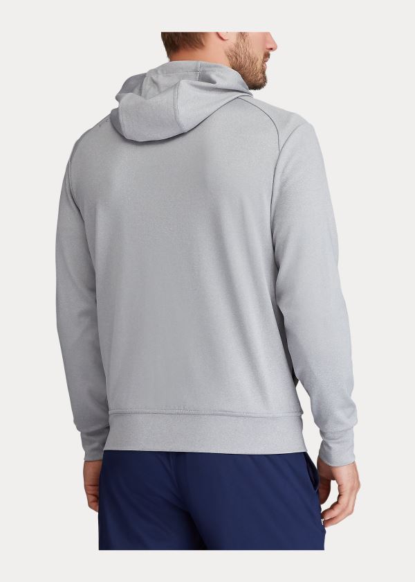 Bluza z Kapturem Ralph Lauren Tech Jersey Full-Zip Hoodie Męskie Szare | IMCX3431