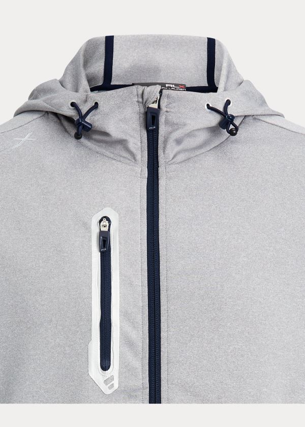 Bluza z Kapturem Ralph Lauren Tech Jersey Full-Zip Hoodie Męskie Szare | IMCX3431