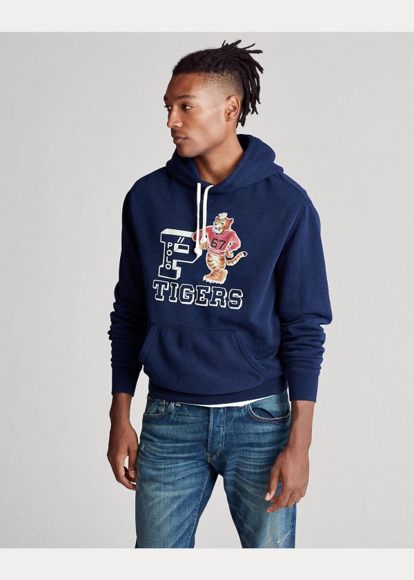 Bluza z Kapturem Ralph Lauren The Tiger Hoodie Męskie Granatowe | RBHG3355