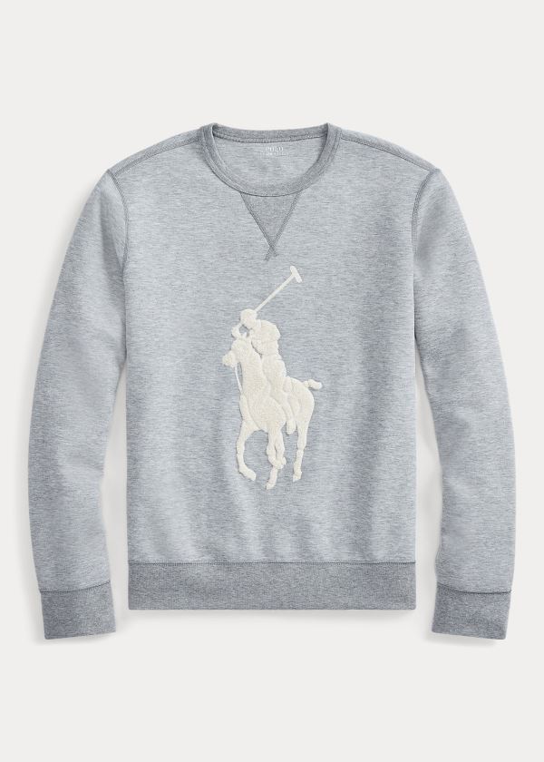 Bluzy Ralph Lauren Big Pony Sweatshirt Męskie Szare | RNMF9125