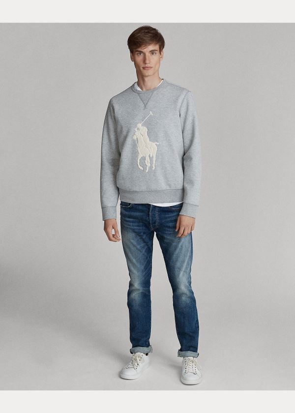 Bluzy Ralph Lauren Big Pony Sweatshirt Męskie Szare | RNMF9125