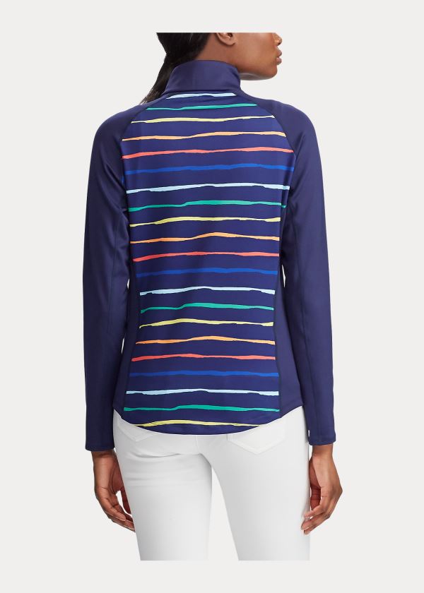 Bluzy Ralph Lauren Half-Zip Golf Pullover Damskie Granatowe | GGQX5750