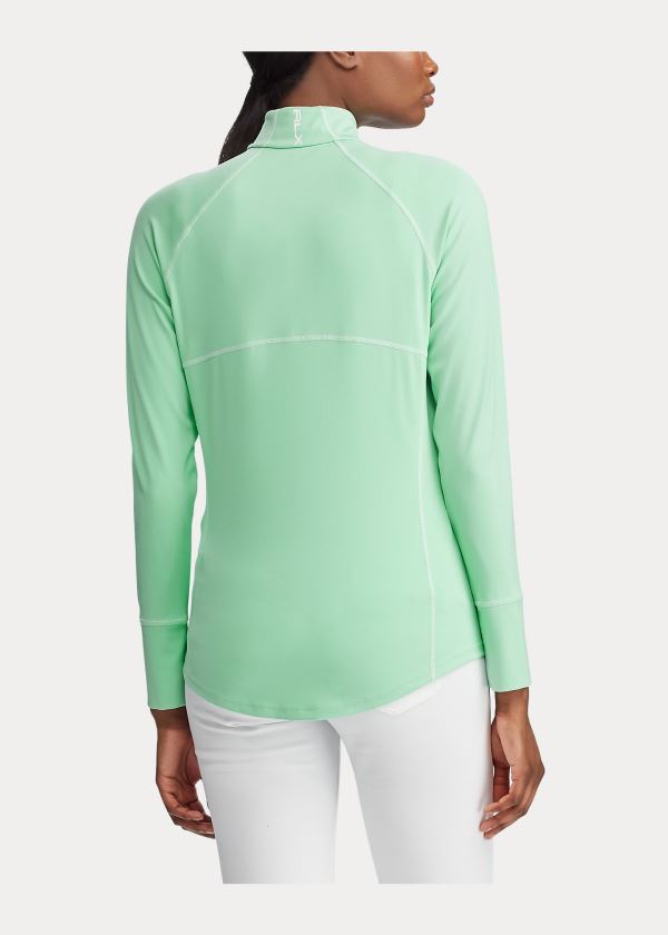 Bluzy Ralph Lauren Half-Zip Golf Pullover Damskie Mięta Zielone | GXVW9646