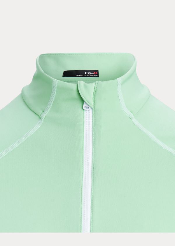 Bluzy Ralph Lauren Half-Zip Golf Pullover Damskie Mięta Zielone | GXVW9646