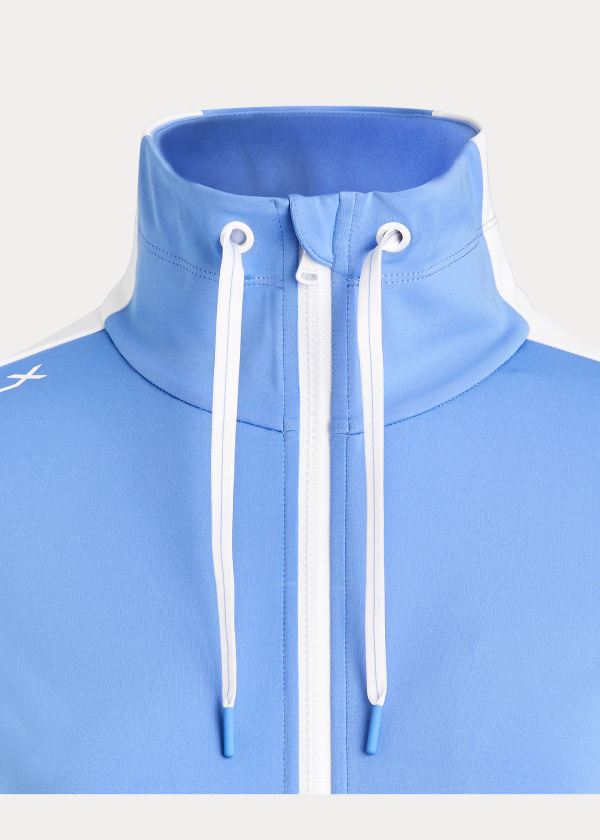 Bluzy Ralph Lauren Long-Sleeve Golf Full-Zip Damskie Niebieskie | BJTM8807