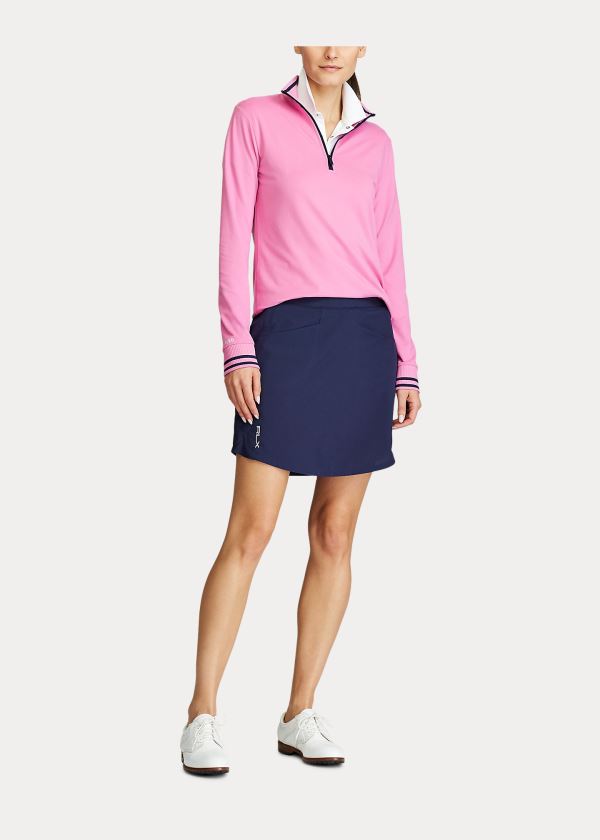 Bluzy Ralph Lauren Performance Golf Pullover Damskie Różowe | MDQF4465