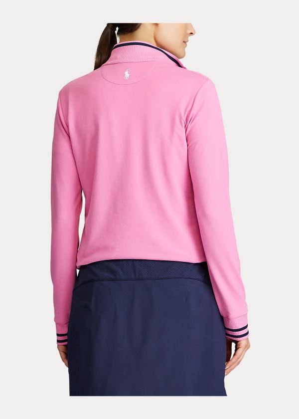 Bluzy Ralph Lauren Performance Golf Pullover Damskie Różowe | MDQF4465