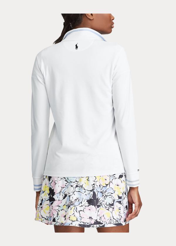 Bluzy Ralph Lauren Performance Golf Pullover Damskie Białe | CIFS4173