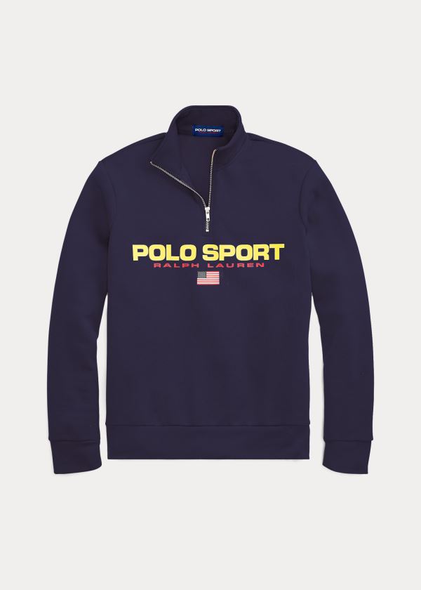 Bluzy Ralph Lauren Polo Sport Fleece Sweatshirt Męskie Granatowe | AJYZ8470