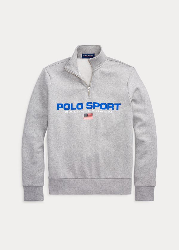 Bluzy Ralph Lauren Polo Sport Fleece Sweatshirt Męskie Szare | IQQM4401