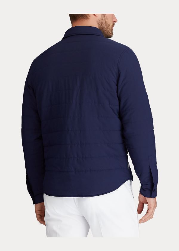 Bluzy Ralph Lauren Quilted Stretch Pullover Męskie Granatowe | ABSA3371