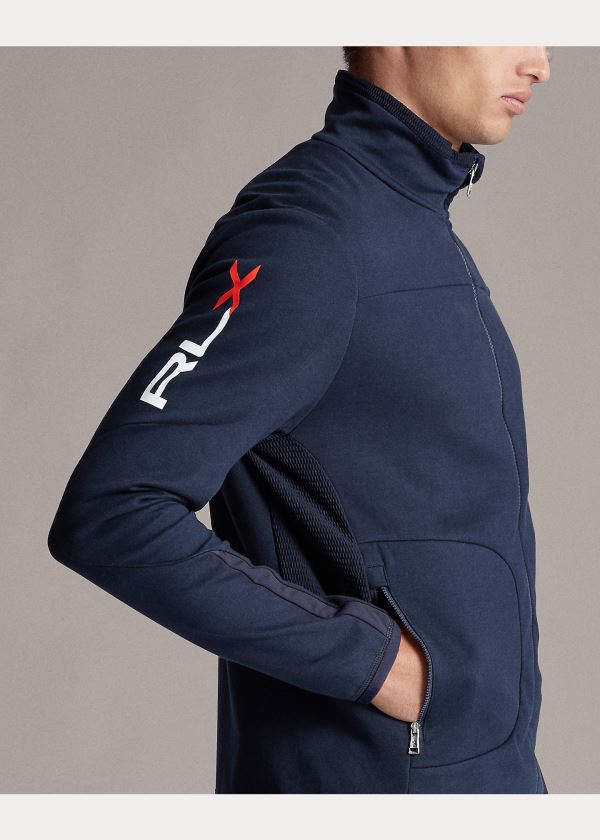 Bluzy Ralph Lauren RLX Performance Track Jacket Męskie Granatowe | FXRQ3442