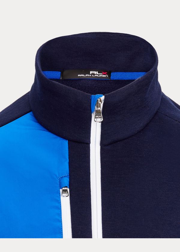 Bluzy Ralph Lauren Thermal Quarter-Zip Pullover Męskie Granatowe | BSRT6827