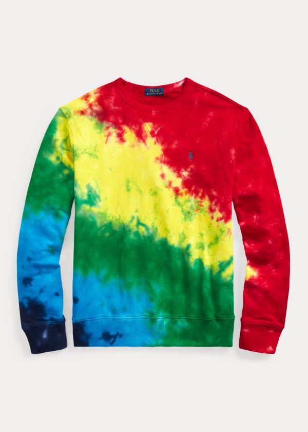 Bluzy Ralph Lauren Tie-Dye Terry Sweatshirt Męskie Kolorowe | MDVX3533