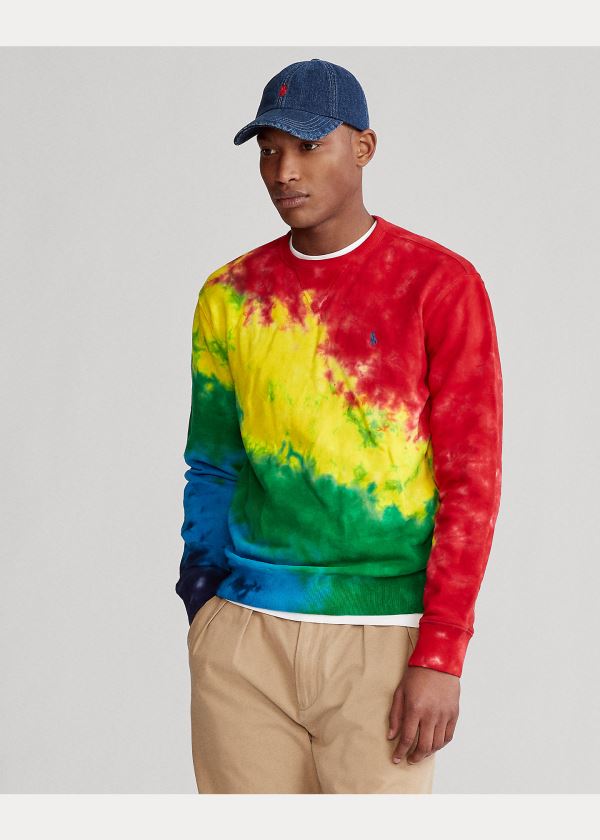 Bluzy Ralph Lauren Tie-Dye Terry Sweatshirt Męskie Kolorowe | MDVX3533