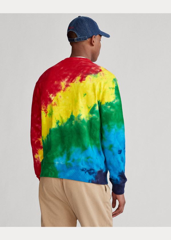 Bluzy Ralph Lauren Tie-Dye Terry Sweatshirt Męskie Kolorowe | MDVX3533