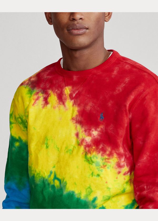 Bluzy Ralph Lauren Tie-Dye Terry Sweatshirt Męskie Kolorowe | MDVX3533