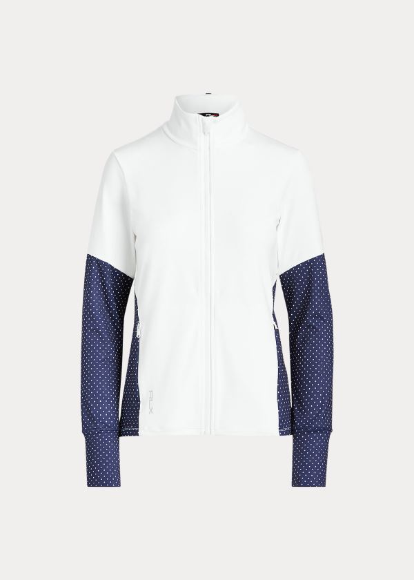 Bluzy Ralph Lauren Two-Tone Golf Jacket Damskie Białe Białe | HWOG1400