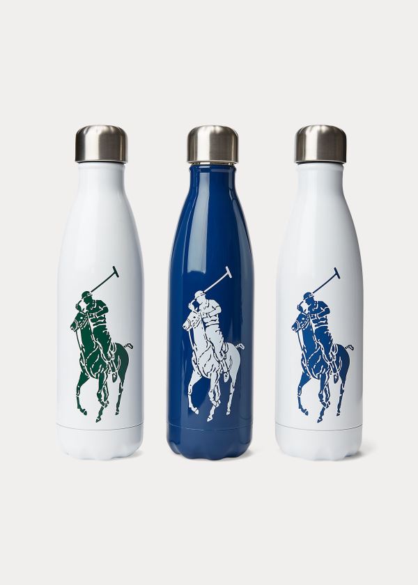 Butelki wody Ralph Lauren Polo S'well Water Bottle Damskie Białe Zielone | TJCC5299