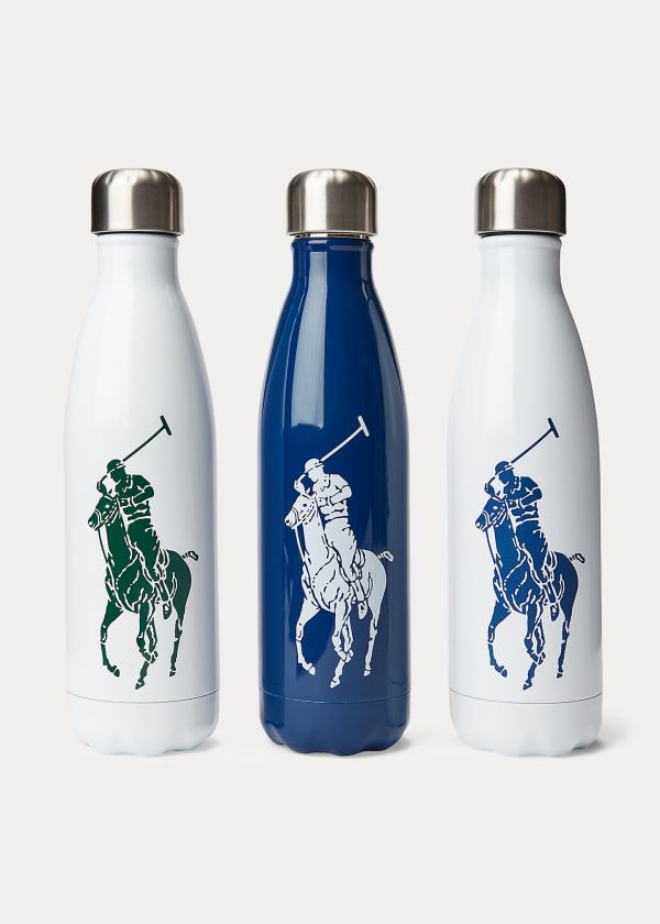 Butelki wody Ralph Lauren Polo S'well Water Bottle Damskie Granatowe Białe | SGML7973