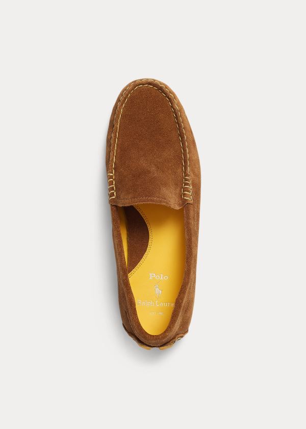 Buty Do Jazdy Ralph Lauren Anders Suede Driver Męskie Brązowe | FJCI2593