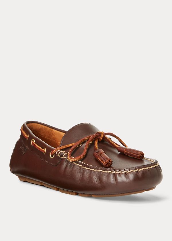 Buty Do Jazdy Ralph Lauren Anders Tasseled Leather Driver Męskie Brązowe | OMDD1498