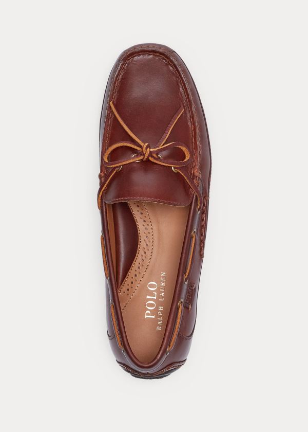 Buty Do Jazdy Ralph Lauren Roberts Leather Driver Męskie Jasny Brązowe | UTLE7776