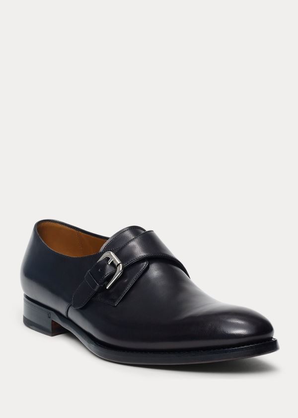 Buty Ralph Lauren Darnell Calf Monk-Strap Shoe Męskie Czarne | KSDD6814