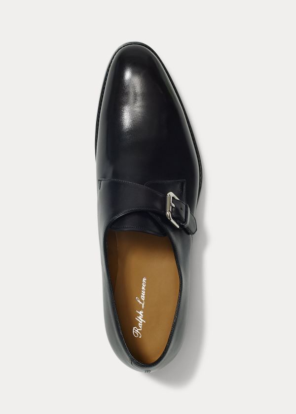 Buty Ralph Lauren Darnell Calf Monk-Strap Shoe Męskie Czarne | KSDD6814