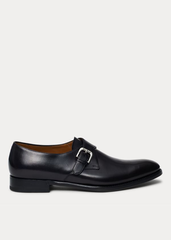 Buty Ralph Lauren Darnell Calf Monk-Strap Shoe Męskie Czarne | KSDD6814