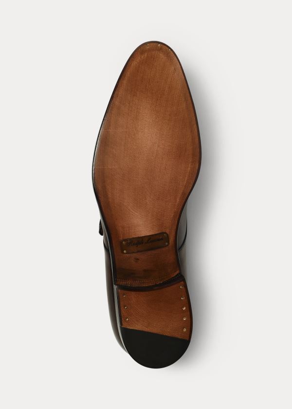 Buty Ralph Lauren Darnell Calf Monk-Strap Shoe Męskie Ciemny Brązowe | FGHO5123