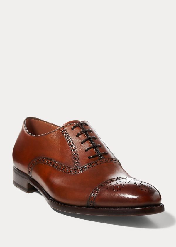 Buty Ralph Lauren Denver Cap-Toe Shoe Męskie Brązowe | MFYU0809