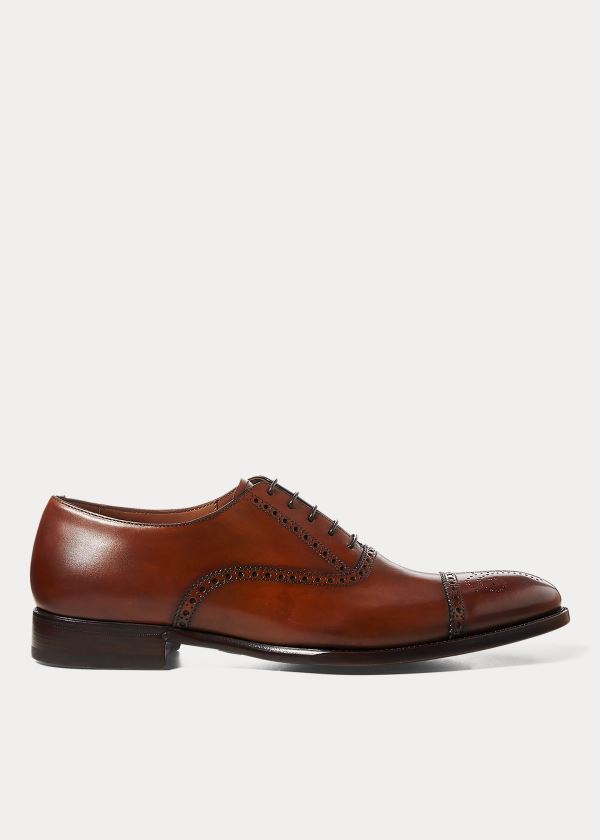 Buty Ralph Lauren Denver Cap-Toe Shoe Męskie Brązowe | MFYU0809