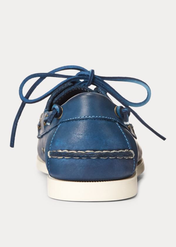 Buty Ralph Lauren Merton Leather Boat Shoe Męskie Granatowe | YGWF0237