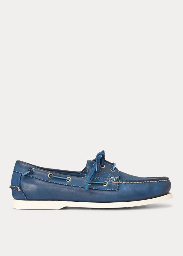 Buty Ralph Lauren Merton Leather Boat Shoe Męskie Granatowe | YGWF0237