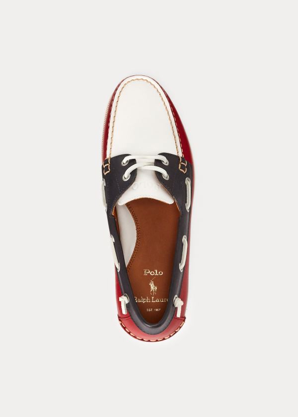 Buty Ralph Lauren Merton Leather Boat Shoe Męskie Kolorowe | LSPL0689