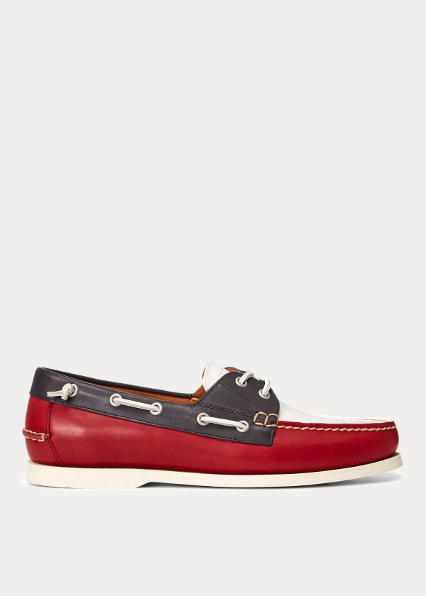 Buty Ralph Lauren Merton Leather Boat Shoe Męskie Kolorowe | LSPL0689