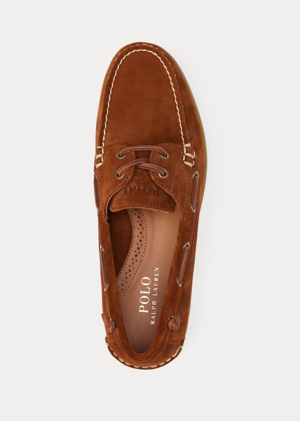 Buty Ralph Lauren Merton Suede Boat Shoe Męskie Brązowe | TGPB4894