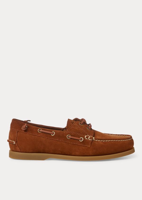 Buty Ralph Lauren Merton Suede Boat Shoe Męskie Brązowe | TGPB4894